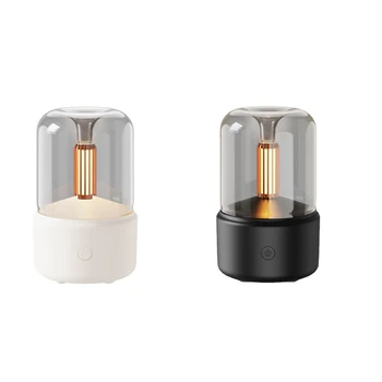120 МЛ Свеча Лампа Ароматический диффузор Увлажнитель воздуха Электрическое пламя Для Ароматерапии USB Настольный декор Ночник