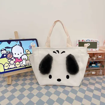 2023 Новая Кавайная сумка Sanrio Kuromi Pochacco с милым Аниме, Универсальная Повседневная сумка через плечо Большой емкости, игрушки для девочек, подарок