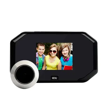 3,0-дюймовый ЖК-цифровой Дверной Фотоаппарат Видео-Глазок для Просмотра Дверных звонков Камера Масштабирования Видео цветной экран 145 градусов сверхширокий широкоугольный
