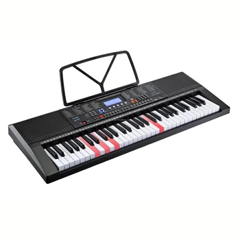 61 Клавишный синтезатор / Электронный клавишный орган с подсветкой / Игрушечные музыкальные инструменты с подсветкой клавиш