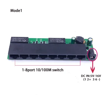 8 портов 10/100 м модуль коммутатора Ethernet плата PCBA OEM с автоматическим определением портов Плата PCBA OEM материнская плата