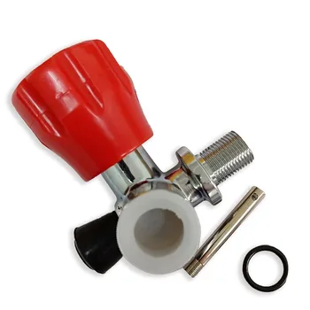 Acecare Красный клапан 30 МПа 4500Psi Подходит для клапана баллона со сжатым воздухом, клапана газовых баллонов высокого давления, клапана с резьбой M18 * 1,5