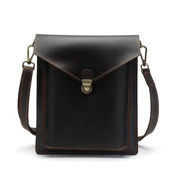 AETOO, мужская сумка из кожи ручной работы в стиле ретро, модная тонкая модель iPad, сумка для планшета Crazy Horse из бычьей кожи, сумка через плечо на одно плечо