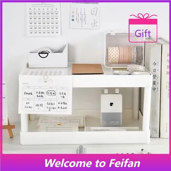 Feifan-Чистый белый многослойный настольный стеллаж для хранения, кухонный стеллаж, столешница для ванной комнаты, Стеллаж для хранения косметики