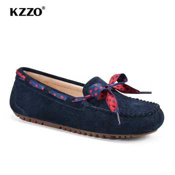 KZZO/Сезон:Весна-лето, лидирующий бренд, Модные женские туфли на плоской подошве, Мокасины из 100% натуральной кожи, Повседневные лоферы, Нескользящая женская обувь для вождения, серый