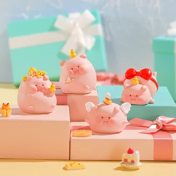 Lulu Pig Pi Pig You Happy Duck Слепая Коробка Игрушка Caja Ciega Guess Сумка Фигурки Девочек Милая Кавайная Кукла Модель Подарок На День Рождения Таинственная Коробка