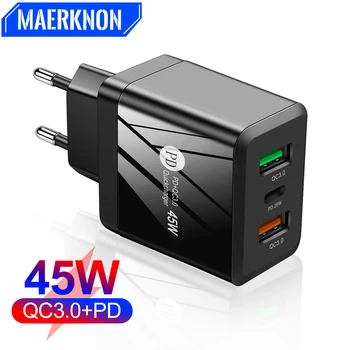 Maerknon Высококачественный Зарядный Штекер USB Type C Для зарядки мобильного телефона Power Adapte для iPhone 13 Huawei Xiaomi 13 Быстрая Зарядка