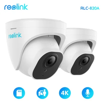 Reolink 2ШТ, Наружная камера 4K PoE, 8-мегапиксельная, для обнаружения человека, автомобиля, домашних животных, IP-камера безопасности, Умная Ночная Версия, Камеры домашнего наблюдения