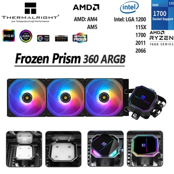 Thermalright Frozen Prism 360 Черный ARGB Радиатор Водяного Охлаждения 5V CPU Вентилятор Жидкостный Охладитель Для LGA1200 1700 115x AM4 AM5