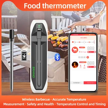 Беспроводной термометр для мяса, дистанционный цифровой кухонный инструмент для приготовления пищи, инструменты для мяса, Умный цифровой Bluetooth-термометр для барбекю