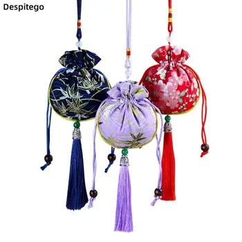 Геометрическое саше из ткани Хан, Фестивальная лодка-дракон, парчовый кошелек, ювелирные сумки в этническом стиле, сумка для Благословения