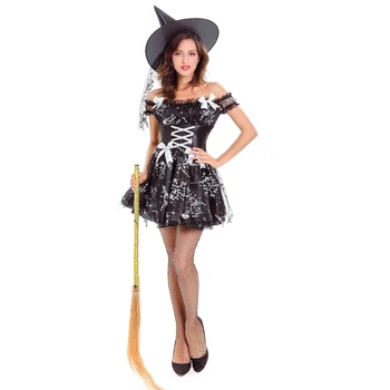 Готическое Сексуальное Платье с рисунком Черной Розы, сексуальный костюм ведьмы-вампира, женский Маскарадный костюм на Хэллоуин, Косплей
