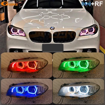 Для BMW 5 Серии F10 F11 F18 520i 523i 528i 530i 535i M5 Bluetooth App DTM Стиль Многоцветный RGB светодиодный Ангельские Глазки Halo Кольца
