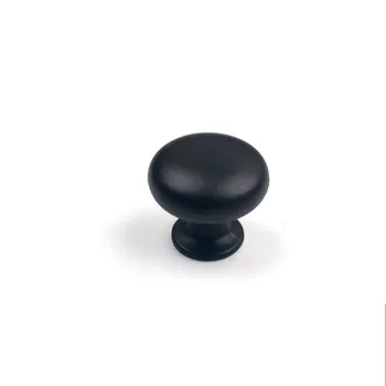 Европейский Стиль Ретро, круглая черная матовая антикварная ручка ящика шкафа, дверца шкафа (диаметр: 31 мм)