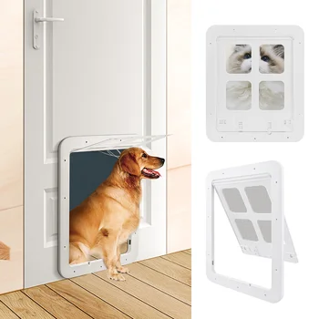 Защитная дверь для домашних животных, Забор для собак, Автоматическая откидная дверь, Откидная дверь для кошек и собачек, складная пластиковая дверь для домашних собак и кошечек