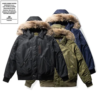 Зимняя одежда ВВС N-2B, Водонепроницаемая летная куртка, Хлопковое пальто с капюшоном, Уличный лагерь для верховой езды, Треккинг, Охота, Лыжный Штормовой костюм
