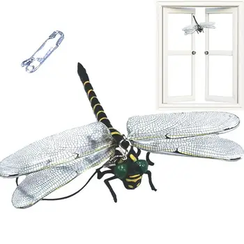 Инструмент для отпугивания мух 12 см, Портативный гибкий Отпугиватель мух от стрекоз, Многоразовая Модель стрекозы, Отпугиватель птиц, Профессиональный зажим для мух