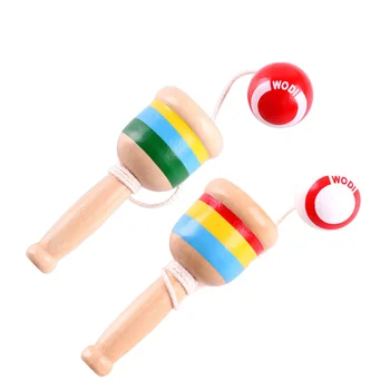 Комплект из 2 предметов, мини-деревянная игрушка-ловушка Kenball, игрушки Kendama, игровой бросок, координация рук и глаз