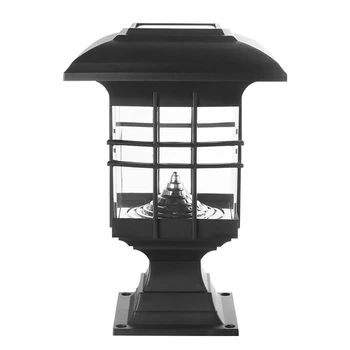 Лампа на солнечной столбовой колонне, Водонепроницаемый Ландшафтный Сад, Солнечный Свет, Светодиодная Лампа для Ограждения на столбовой палубе