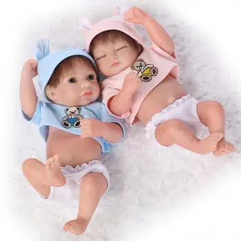 Милая Кукла Реборн 26 см, Высокая Имитация Новорожденных Мальчиков и Девочек, Куклы для Душа, Реалистичные Силиконовые Мягкие игрушки для девочек