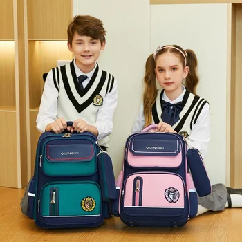 Модные простые Рюкзаки Большой емкости для девочек и мальчиков начальной школы, Новинка 2022 года, детские дышащие школьные сумки в корейском стиле, универсальные горячие