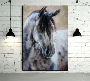 Навыки художника Ручная роспись высококачественной лошади маслом на холсте Красивая декоративная картина в виде лошади для гостиной