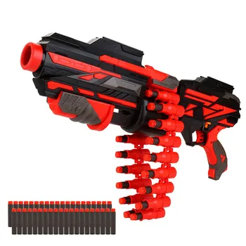 Новый цепной ручной пистолет с мягкой пулей Костюм для пуль Nerf Игрушечный пистолет EVA Dart Blaster Игрушечный пулемет Для детей Лучший подарок