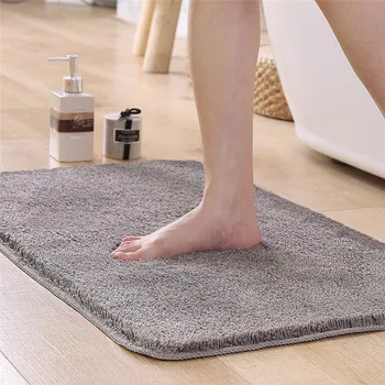 Однотонный Пушистый коврик для ванной Комнаты, Противоскользящие ковры для ванной, Коврик для туалета, впитывающий коврик для пола Рядом с ванной, умывальник, можно стирать