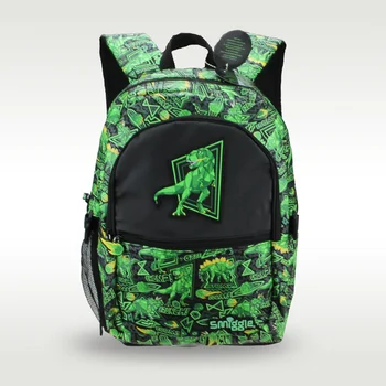 Оригинальный детский школьный рюкзак Australia Smiggle, хит продаж, высококачественный зеленый школьный рюкзак Tyrannosaurus rex, классная сумка для мальчика