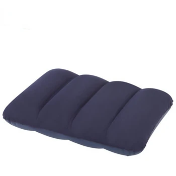 Портативная флокированная надувная подушка из ПВХ U-образной формы для путешествий, Подушка для сна, подушка для шеи, наружная подушка для кемпинга, 1