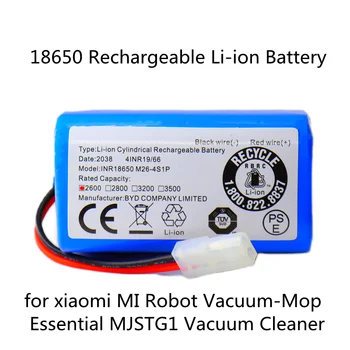 Робот-пылесос Li-ion Сменный аккумулятор для Xiaomi G1 Mi Robot Vacuum-Mop Essential MJSTG1 14,4 V 2600mAh 18650 Аккумуляторная батарея Новая