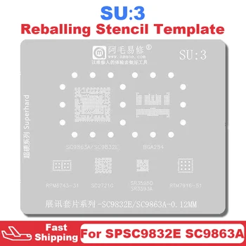 Трафарет для Реболлинга процессора SU3 BGA Для SC9863A SC9832E BGA254 RPM6743 RPM6731 SC3721G SR3595D SR3593A RTM7916 IC Сетка для посадки олова