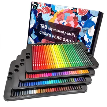 Цветной карандаш 120 шт./компл. Высококачественная Профессиональная краска для рисования маслянистым водорастворимым цветным грифелем для рисования