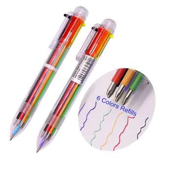 шариковая ручка с 8 цветными чернилами, Шариковая ручка, инструменты для письма, нажимная шариковая ручка, цветная шариковая ручка 0,5 мм, 1 шт