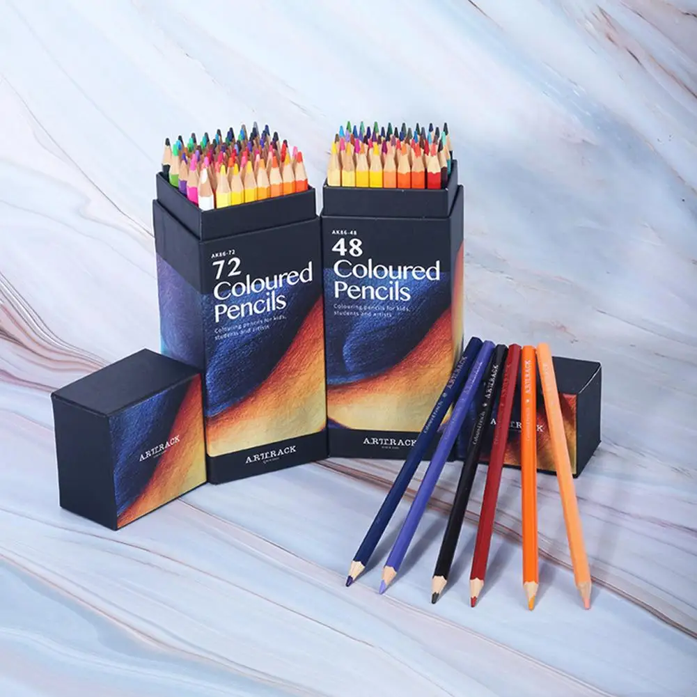Портативный набор цветных карандашей для начинающих 72 шт./упак. для раскрашивания книг граффити своими руками . ' - ' . 1