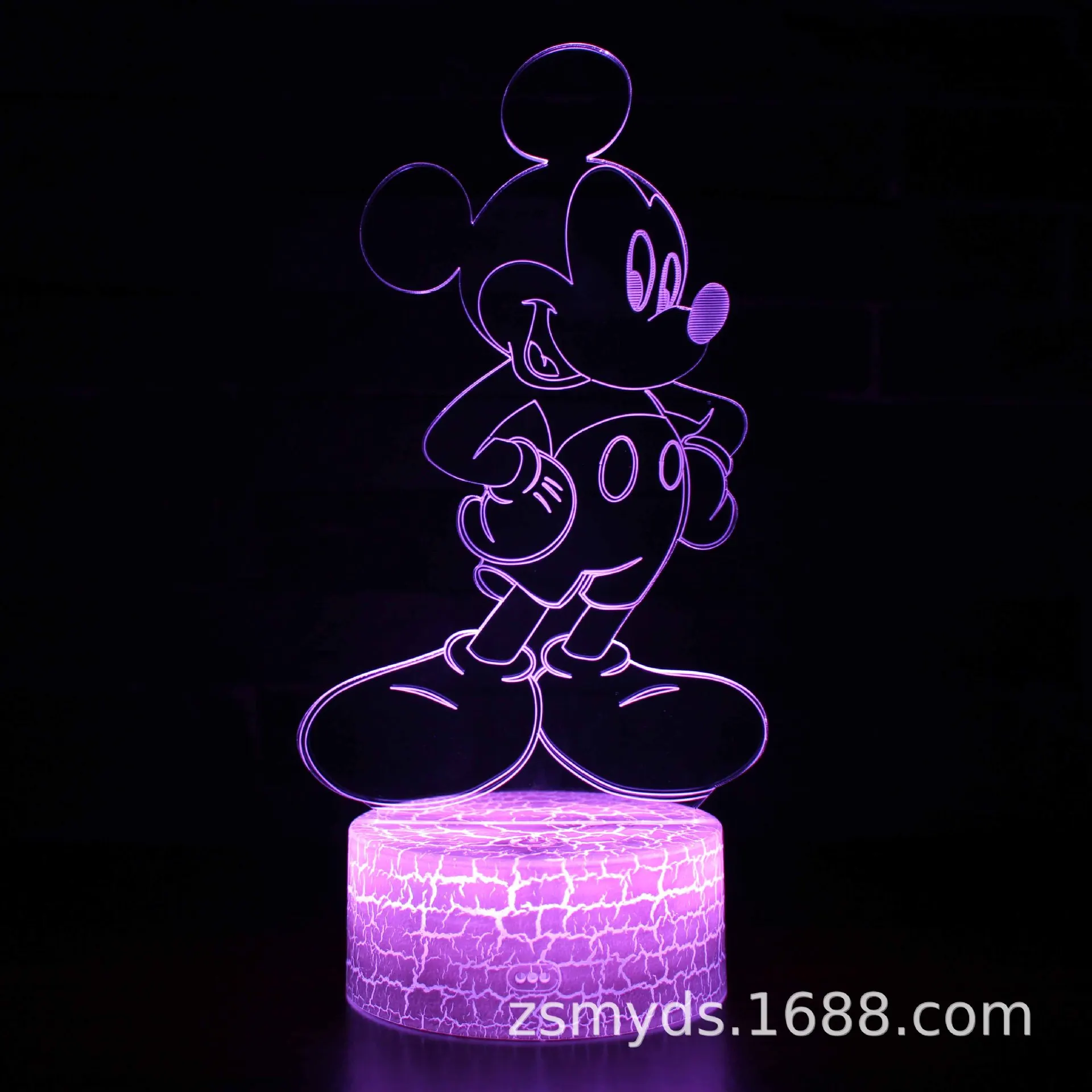 Мультфильм Диснея Микки и Минни 3D Креативная настольная лампа на День Святого Валентина, Красочный светодиодный визуальный светильник, подарок, Ночник, подарок на день рождения . ' - ' . 1
