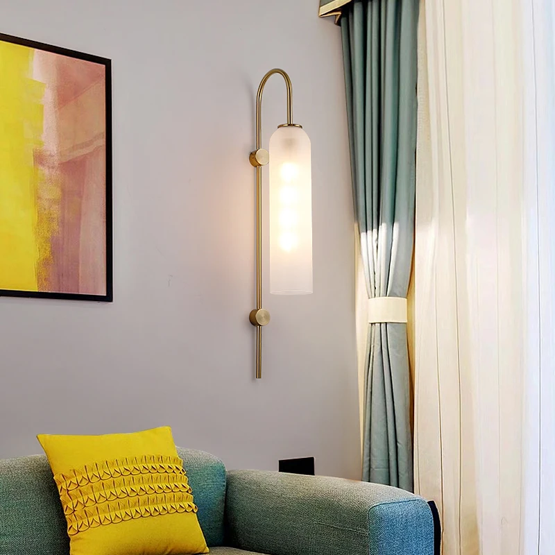 Скандинавский Подвесной потолочный светильник со Стеклянным Абажуром E27 СВЕТОДИОДНЫЙ Современный внутренний настенный светильник для прикроватной тумбочки, спальни, обеденного стола, гостиной . ' - ' . 2