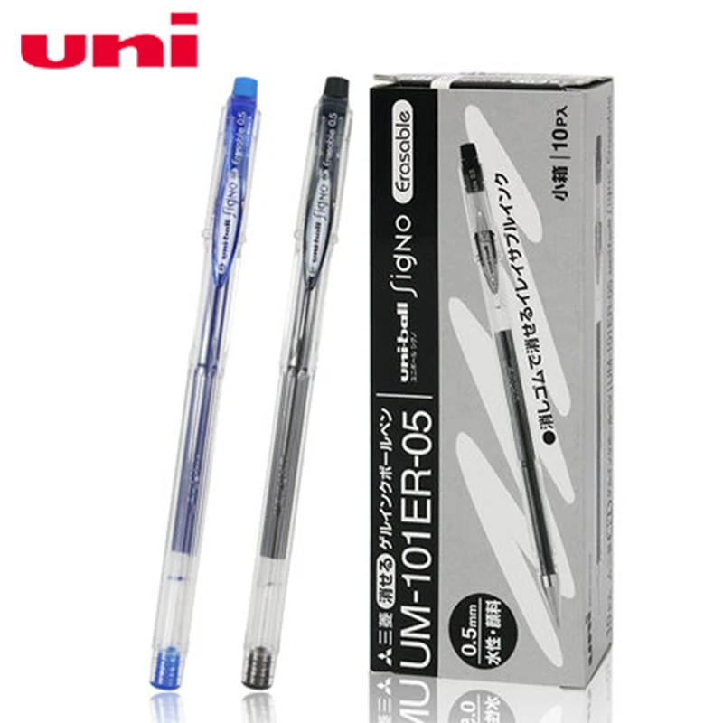 4 шт./Лот Mitsubishi Uni UM-101ER 0,5 мм Стираемые Гелевые Ручки Студенческие Письменные Принадлежности Офисные и Школьные принадлежности . ' - ' . 0