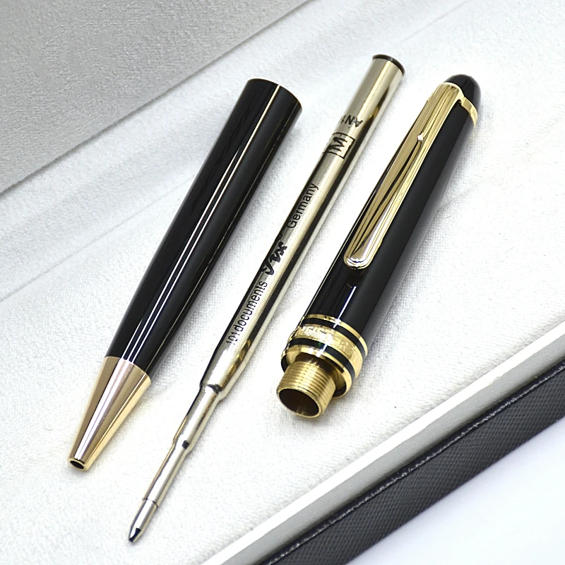 Роскошная Шариковая Ручка MB 163 из черной и винно-красной Смолы, Ручка-Роллер, Высококачественные Офисные Школьные Чернила Для Письма, Авторучки IWL666858 . ' - ' . 2