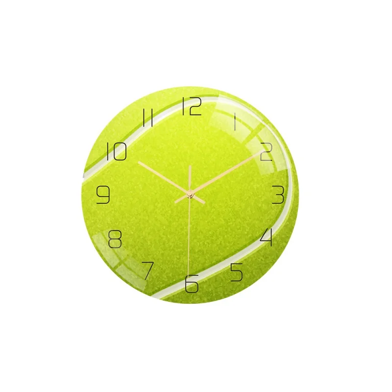Настенные часы Cc121 для тенниса, настенные часы с спортивным мячом, Акриловый материал, бесшумный механизм, часы для украшения спальни и гостиной . ' - ' . 5